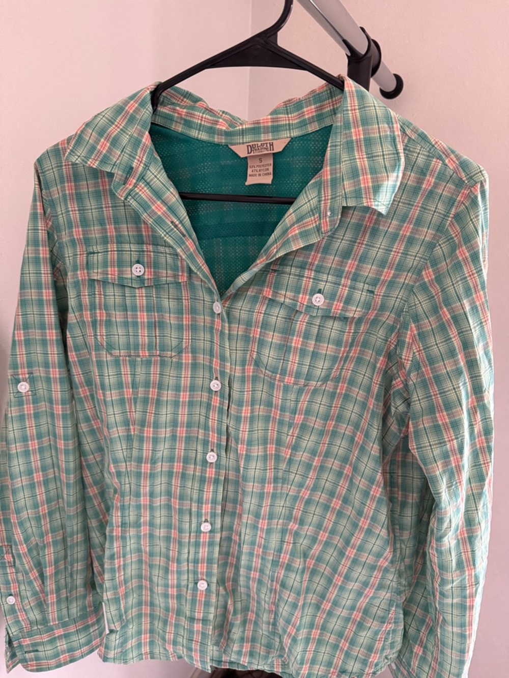 Duluth Trading Co Plaid Button-Up Shirt
